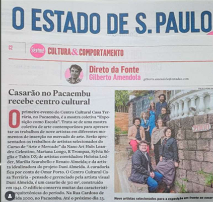 Matéria do Estadão: Casarão no Pacaembu recebe centro cultural